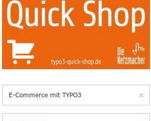 Quick Shop für TYPO3 8.7: Login 