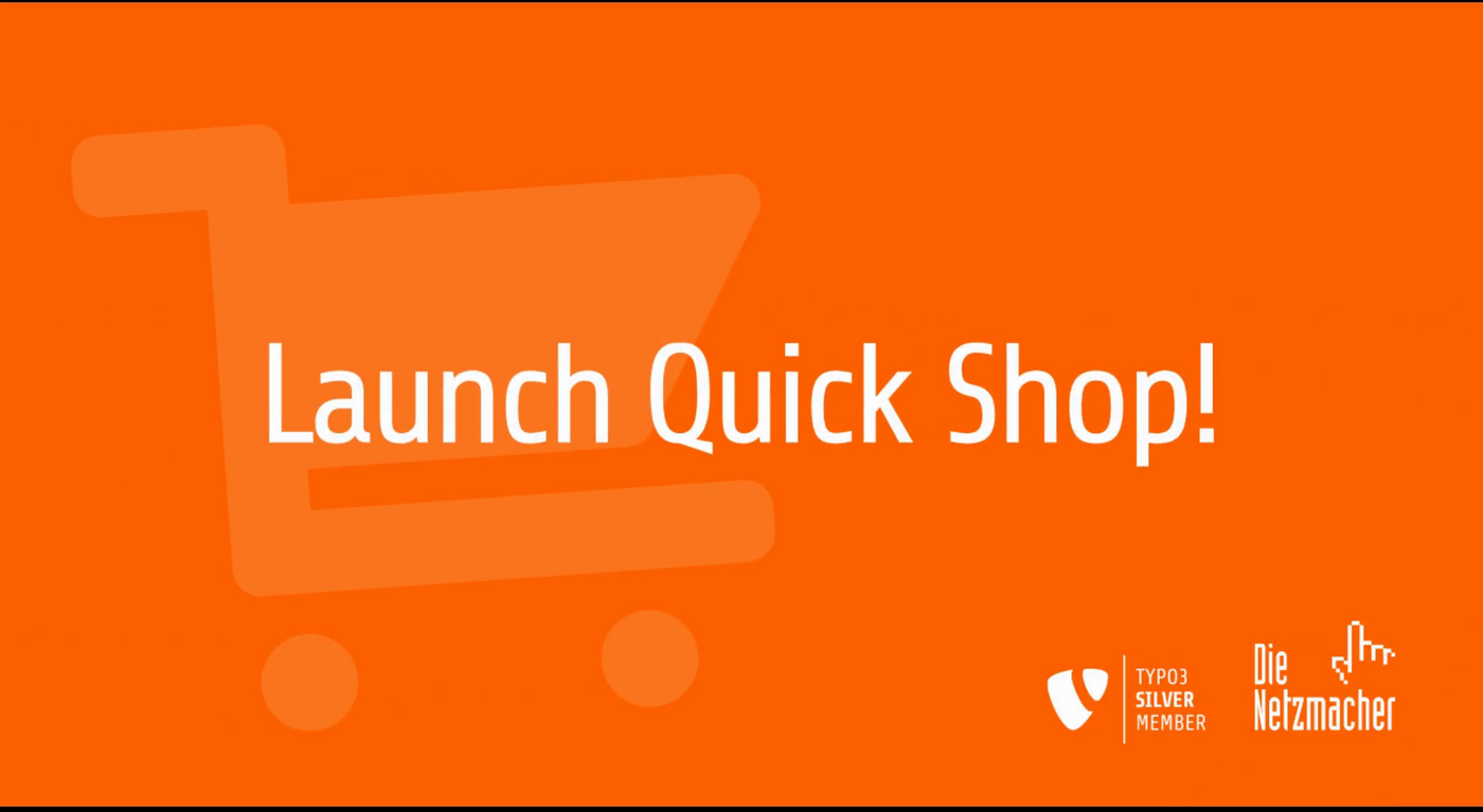 TYPO3 "Launch Quick Shop!": Installations-Video