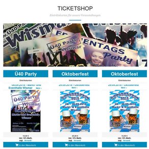 Tickets in der Listenansicht: Hansekontor Wismar mit Quick Shop - responsive E-Commerce mit TYPO3 