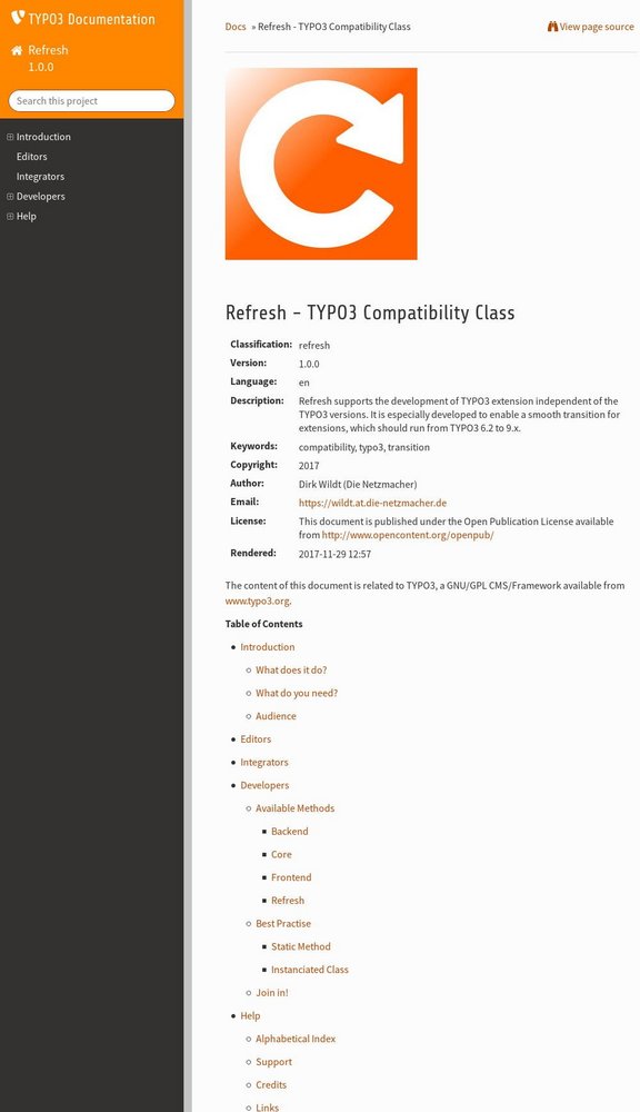 Refresh - die TYPO3-Compatibility-Class: Manual (Entwurf)