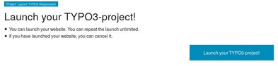 Launch Dein TYPO3-Projekt: mit einem Klick eine schlüsselfertige Website generieren. 