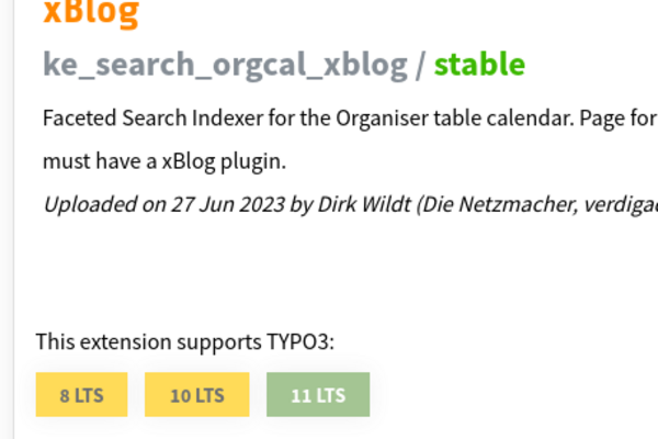 ke_search: die Erweiterungen für Organiser und xBlog im TYPO3-Repository 