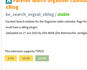 ke_search: die Erweiterungen für Organiser und xBlog im TYPO3-Repository 