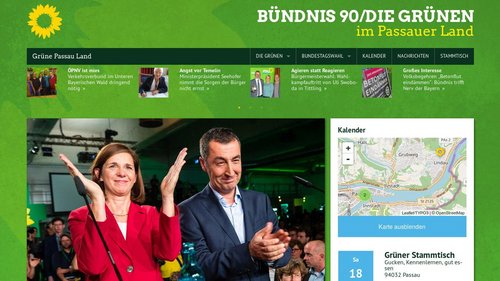 Website mit TYPO GRÜNE: gruene-passauland.de 