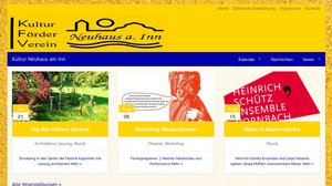 Startseite des Kulturfördervereins Neuhaus am Inn: Relaunch mit TYPO3-Start 