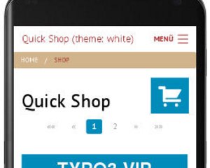 Quick Shop - responsive E-Commerce for TYPO3: Smartphone 