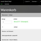 Quick Shop: Warenkorb 