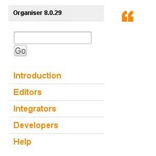 Das Handbuch (Englisch) auf typo3.org zum Organiser - responsive TYPO3 für Lobby und Veranstalter 