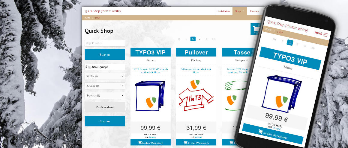Quick Shop - responsive E-Commerce for TYPO3