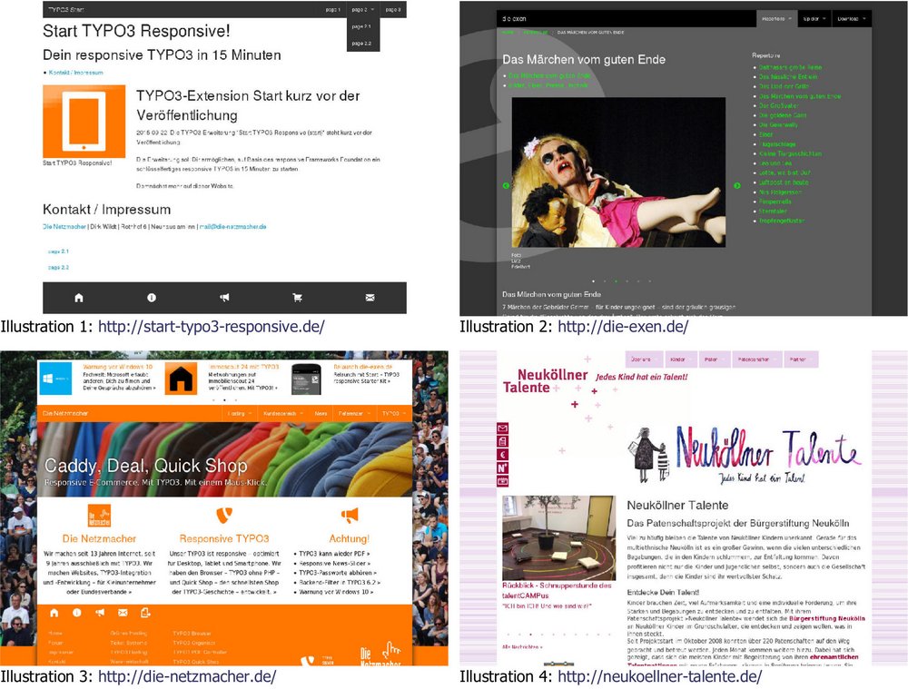 Start TYPO3 Responsive! Websites Desktop-Version 