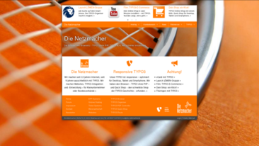 Responsive TYPO3 mit Foundation5, Organiser und Start auf dem Desktop 