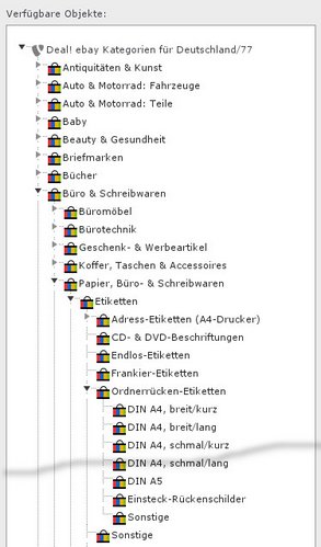 ebay-Kategorien 