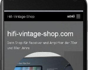 TYPO3-Quick-Shop ermöglicht hifi-vintage-shop.com auf dem Smartphone 