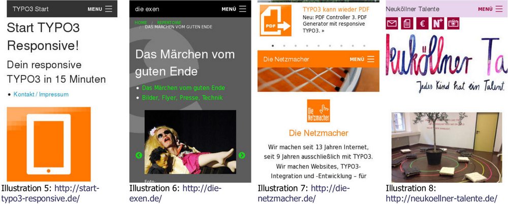 Start TYPO3 Responsive! Websites Smartphone-Version 