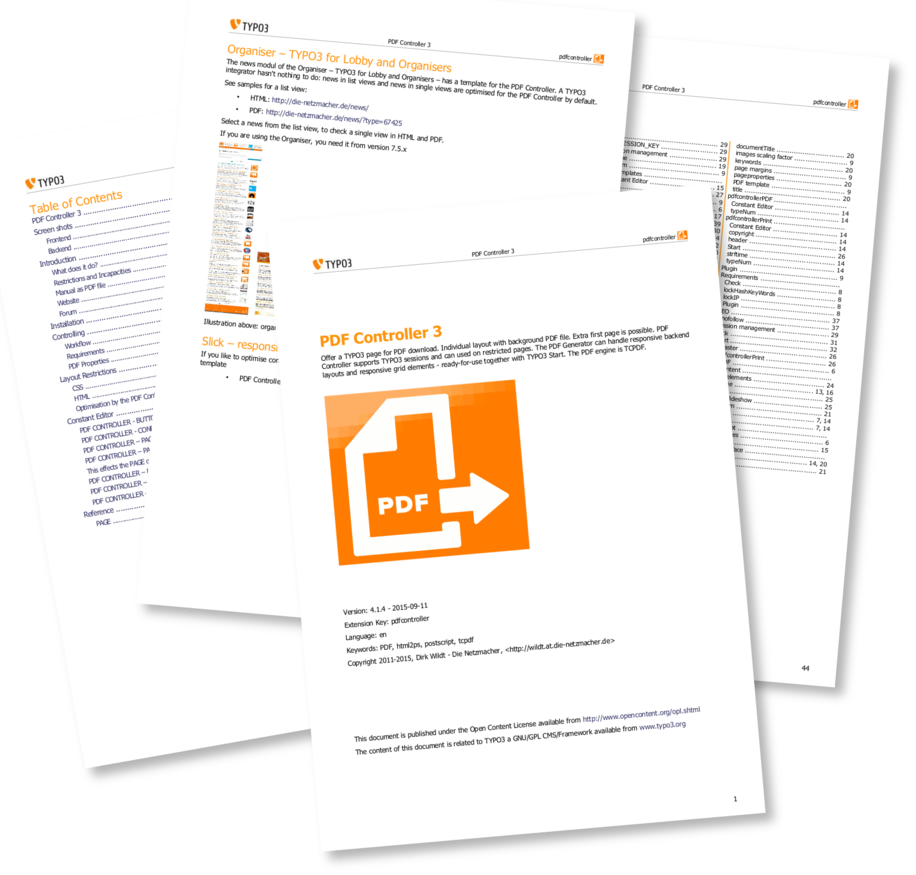 PDF Controller Manual: PDF Generator für ein responsive TYPO3 