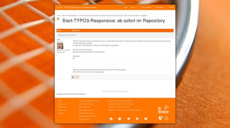 Desktop-Version: MM-Forum mit Start TYPO3 Responsive! 