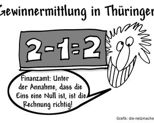 Prüfverfahren in Thüringen: 2 - 1 = 2 