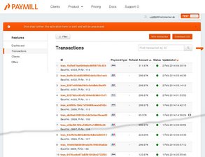 TYPO3 Warenkorb Caddy: Die getesteten Zahlungen im Dashboard des E-Payment-Providers Paymill 