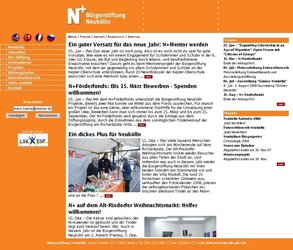 Die Startseite von N+ 