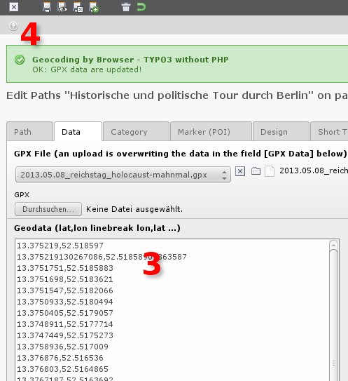 GPX-Daten können als Datei hochgeladen werden
