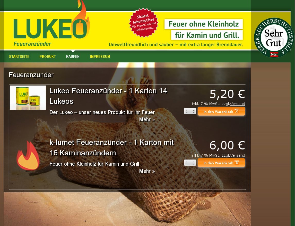 Zertifizierter Shop auf lukeo.de