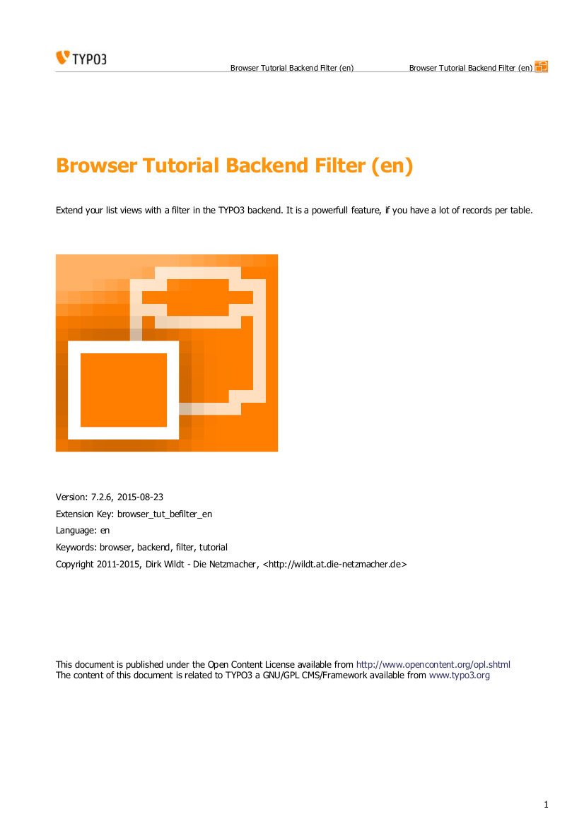 Backend-Filter in TYPO3: Handbuch erläutert die einfache Konfiguration
